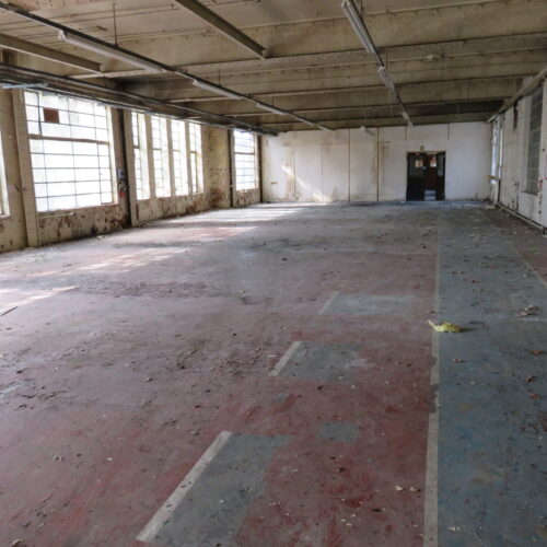A room inside the Pencil Factory before refurbishment
